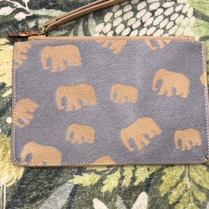 Laborde Elephant Print Wristlet NWOT